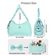 thumbnail image 3 of WOLT Lightblue Gym yoga Bag For Women with Shoes Compartment Wet Pocket and Water Bottle Pocket, 3 of 6