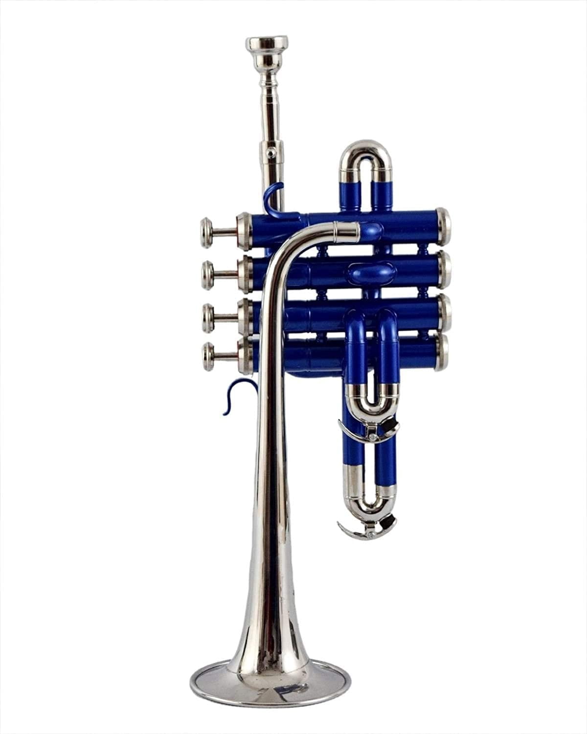Bb/A Blue nickel Finishing Piccolo Trumpet/ With Free Hard Case+ Mouthpiece..-78