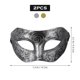 thumbnail image 4 of 2pcs Halloween Half Face Masks Masquerade Party Masks Roman Style Cosplay Masks for Men, 4 of 4