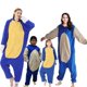 thumbnail image 2 of Pijamas de animales azules para la familia, monos de Cosplay para mujeres adultas, vestido de fiesta de Halloween, Pijama de dibujos animados para niñas, niños, niños, animales, RaccoonKigurumi, 2 of 4