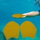 thumbnail image 2 of Paletas de natación para natación de regazo, aletas de mano, paletas planas, buceo profesional acuático Amarillo L, 2 of 8