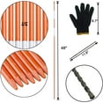 thumbnail image 2 of Bibana 100PCS 48 Inch Reflective Snow Stakes 1/4 Inch Dia Fiberglass Driveway Marker Set with Steel Drill Bit & Protection Gloves for Parking Lots, Walkways(100, 1/4 Inch), 2 of 12