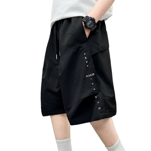 Glisme Little Boys Pants Solid Color Elastic Waist With Pockets Autumn Casual Boys Athletic Trousers
