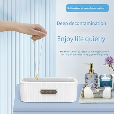 Rainbuvvy SL102 - Ultrasonic Cleaner Suitable for cleaning (jewelry, jewelry, glasses, watches, etc.): 47000HZ frequency, 360° deep cleaning