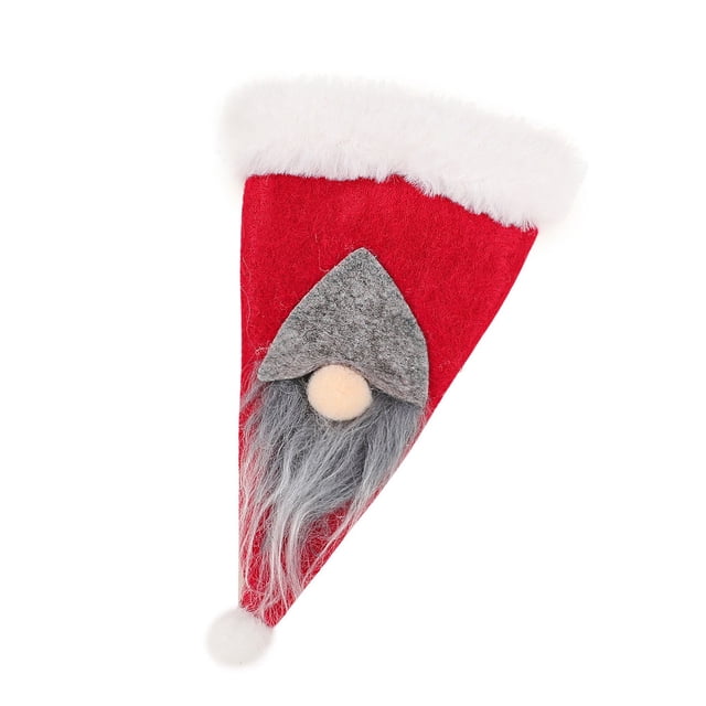 Inteprter Cubierta de cubiertos de Navidad, bolsas de vajilla viejas de dibujos animados, paño de Festival, cubiertos de bolsillo, cocina, Kits de decoración para fiestas Rojo