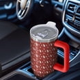 thumbnail image 6 of Red Christmas Tree Pattern Tumbler with Handle and Lid,40oz Double Wall Vacuum Insulated Tumbler,Cups Gift for Women and Men, 6 of 7
