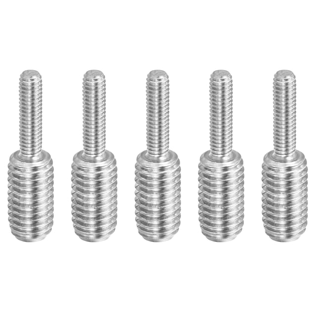 Uxcell M4*M8*30mm Tornillo de perno roscado de doble extremo, paquete de 5, acero inoxidable 304