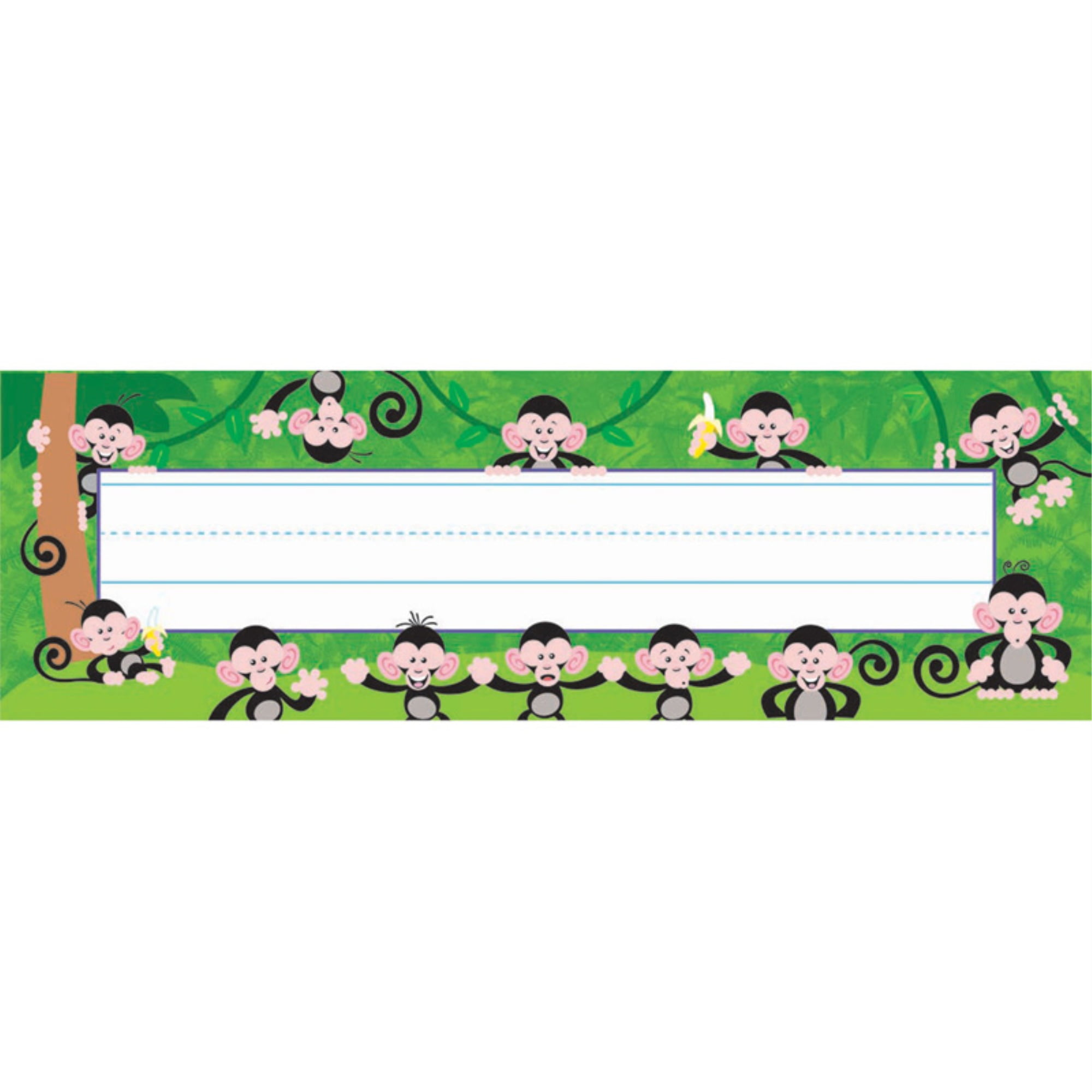 Monkey Mischief Desk Toppers Name Plates, 36 ct - Walmart.com
