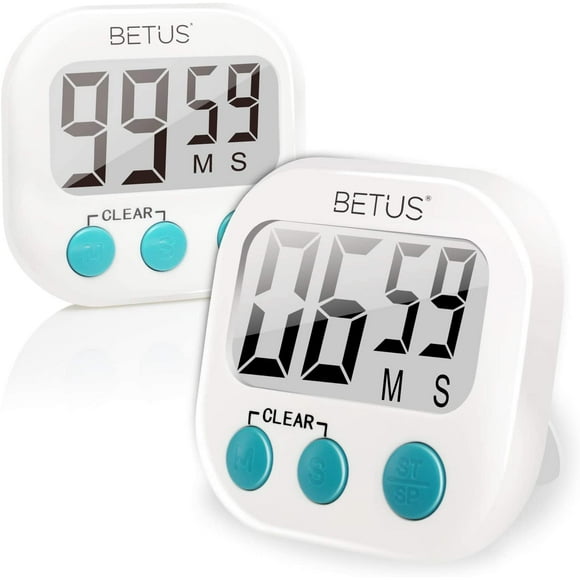 Betus Digital Kitchen Timer - Big Digits, Simple Operation and Loud Alarm - Magnetic Backing or Table Stand - Stopwatch Count Up and Down for Cooking Baking Sports Games Office