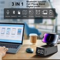 thumbnail image 2 of WISE TIGER Bluetooth Wireless Speaker with Cell Phone Stand Loud Alarm Clock 12H Display Mic HD Surround Sound Kitchen Bedroom Office, 2 of 6