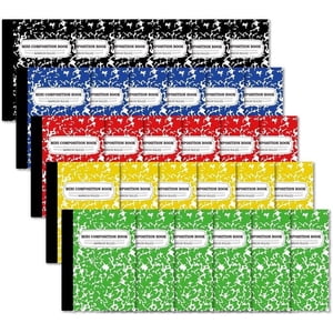 Feela 30-Pack Mini Composition Notebooks, 5 Colors