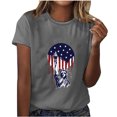 thumbnail image 1 of Camisetas de Manga Corta para las Mujeres, Blusa de Manga Corta de la Moda Del Día de la Independencia Hecha de Poliéster Cómodo para la Primavera Verano, Blusas de Manga Corta para las Mujeres, 1 of 7