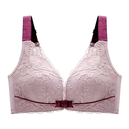 

ZMHEGW Women s Strappy Sports Bra Wire-Free Seamless Bra Solid Print Rose Gold 44
