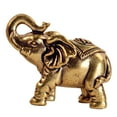 thumbnail image 4 of Estatua de trompa de elefante Figura de Feng Shui Figuras Mini elefantes Figura de latón Afortunado, 4 of 9
