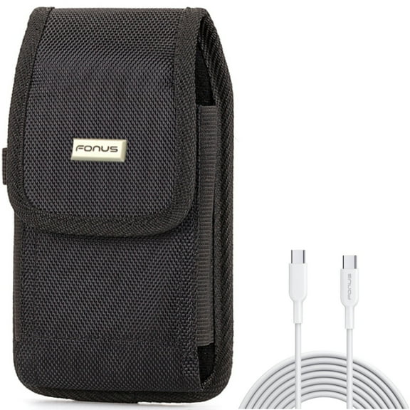 Case Belt Clip w 10ft Long Type-C Cable for Samsung Galaxy A73 5G,A53 5G,A33 5G,A13 5G,A03s Phones - Rugged Holster Canvas Cover, Fast Charger Cord PD Power Wire