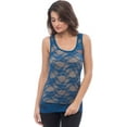 thumbnail image 1 of Sheer Nylon Lace Racerback Tank Top, 1 of 1