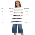 thumbnail image 3 of Blekii Petite Fit Cropped Wide Leg Jeans with Elastic Waist And Drawstring Casual Denim Pants Blue 130, 3 of 9