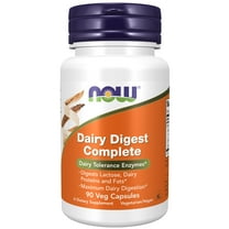 NOW Supplements, Dairy Digest Complete, Digests Lactose, Dairy Proteins and Fats*, 90 Veg Capsules