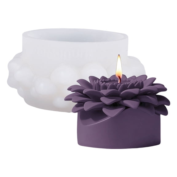 Flower Carved Cylinder Silicone Molds for Making Candle Soap Home Decoration Silicone Candle Molds for Epoxy Resin