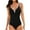 Black, variant on WREESH Womens One Piece Swimsuits Print Bikini Swimsuit Filled Bra Swimwear Beachwear Sleeveless Bathing Suits Black