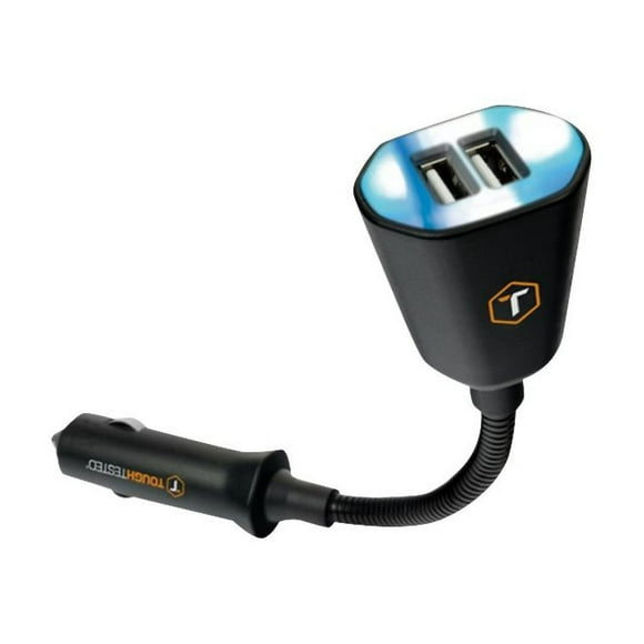Tough Tested (USB) Car PowerFlex Dual USB Charger TT-PF-2U - Adaptateur Secteur pour Voiture - 3.4 A - 2 Connecteurs de Sortie