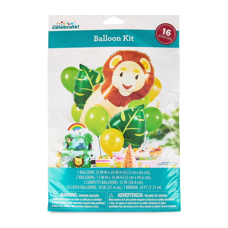 Way To Celebrate Safari Balloon Kit, 16 Pieces Multicolor photo 2