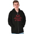thumbnail image 5 of Heartbeat of a Hunter Cute Zip Up Hoodie Men's Women's Brisco Brands L, 5 of 6