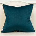 thumbnail image 2 of 1 pc White Gold Striped Velvet Pillowcase (Turquoise, 18 x 18 inches), 2 of 5