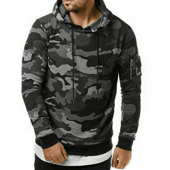 Camouflage Hoodies Men Military Style Fleece Hooded Coat Casual Camo Hoody Sweatshirt Warm Thick Tracksuit
