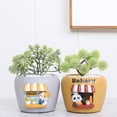 thumbnail image 6 of Tkrady Cute Animal Planter Pots - Small Resin Flower Pots Cactus/Plants Containers for Home Office Desk Decor (B), 6 of 6