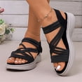 thumbnail image 4 of Women's Comfortable Walking Sandals with Elastic Strap Light Weight Casual Summer Sandals for Trendy Footwear,41, 4 of 6