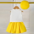 thumbnail image 6 of Staki Children's Summer Set Toddler Baby Girl Clothes Summer Sleeveless Tank Top Shorts Skirts Outfit Girls Clothing Set 9M 12M 18M Yellow,9-12 Months, 6 of 6