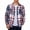 zc-Blue, variant on Mens Big and Tall Flannel Shirts Casual Button Down Plaid Shirt Jacket Long Sleeve Fleece Outerwear with Pockets