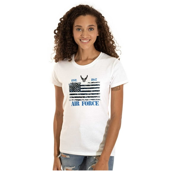 US Air Force United States Flag Women's T Shirt Ladies Tee Brisco Brands S