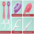 thumbnail image 4 of 5 in 1 Mini Toothbrush & Floss & Tongue Scraper & Toothpick Set, 26 Pack Disposable Travel Brushes, All-in-One 4Flavor Kit, 4 of 5