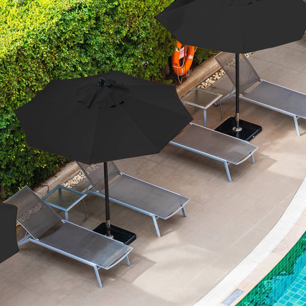 6.5Ft Patio Umbrella Replacement 6 Ribs Canopy Market Umbrella Top Fit