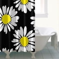 thumbnail image 4 of Waterproof Daisies Flower Yellow White Shower Curtain 72x72 Inch Boho Style Polyester Unique Shower Curtain for Bathroom Hotel Home Decor with 12 Plastic Hooks, 4 of 5