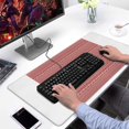 thumbnail image 2 of Long Mouse Pads for Desk,Red Christmas Folk Pattern Desk Mats on Top Of Desks, Desk Mouse Pad Extra Large with 3mm Non-Slip Base and Stitched Edge for Gaming,Office,Work,Home 31.5x15.7in, 2 of 5