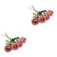 thumbnail image 2 of Flores artificiales Bearachild 10 flores rosas de seda ecológicas color Rosa otoñal 2Conjunto, 2 of 6