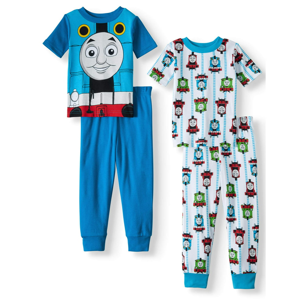 Thomas & Friends - Toddler Boys' Cotton Tight Fit Pajamas, 4-Piece Set ...