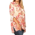thumbnail image 4 of Sakkas Issa Women's Long Sleeve Floral Print Casual Button Down Shirt Blouse Top - 1906-FM213-Multi - One Size, 4 of 5