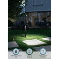 thumbnail image 5 of 6 Pack 2CCT Solar Path Lights, Dimmable, Auto Dusk to Dawn Landscape Pathway Lights for Sidewalk, Driveway, Garden, 2700K Soft White /4000K Cool White, IP65, 120lm, Black, 5 of 7