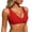 A-Red126, variant on Women's Bikini Top Knot Front Push Up Padded Solid Color Swimsuit Tops Stylish Minimalist Beach & Pool Swim Tops