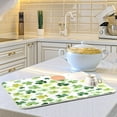 thumbnail image 6 of GZHJMY St. Patrick's Day Watercolor Clover Shamrock Dish Drying Mat for Kitchen Counter,Super Quick Absorbent Composite Sponge Dish Drying Pad,Heat Resistant Non-Slip Rack Tableware Mat (18x24Inch)f, 6 of 7