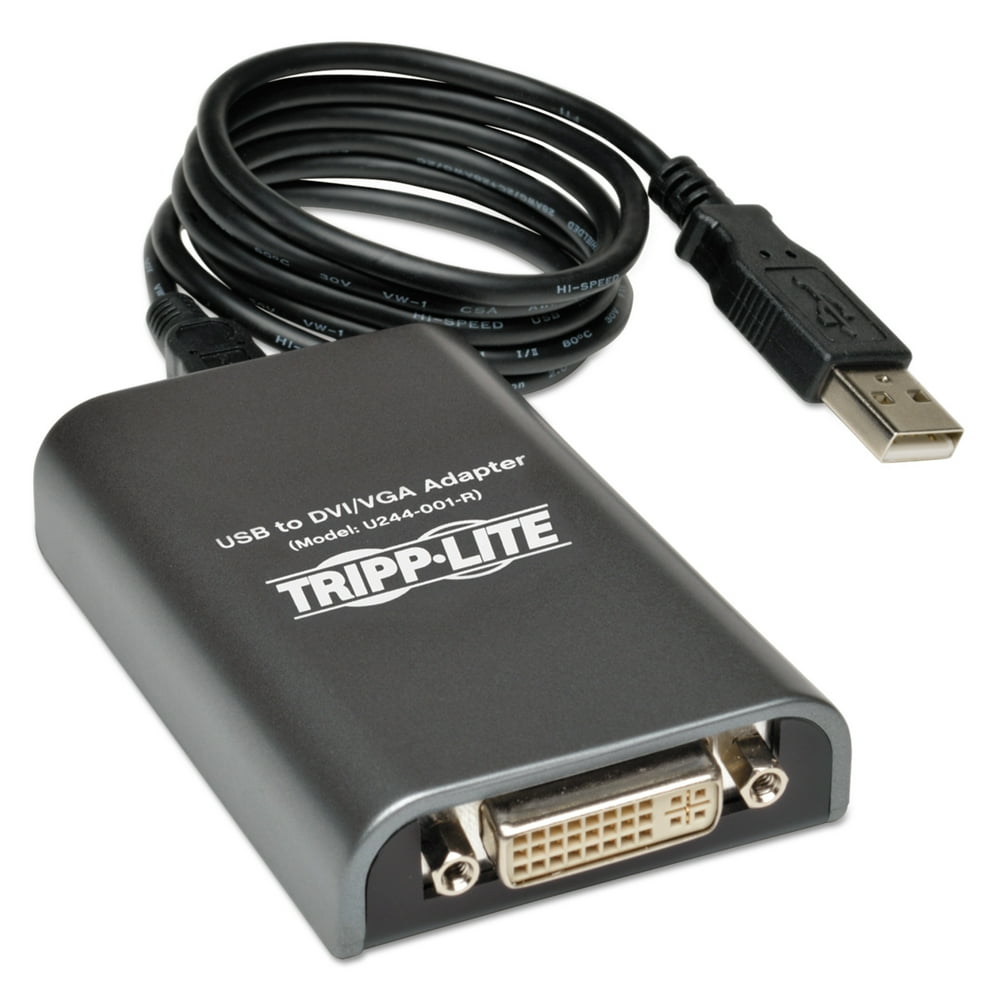 Tripp Lite USB Display Adapter, 4 in, Black