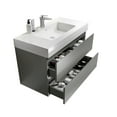 thumbnail image 4 of CITTANEO 36 Inch Floating Bathroom Vanity with Sink, Modern Bathroom Cabinet with 2 Drawers, Gray, 4 of 6