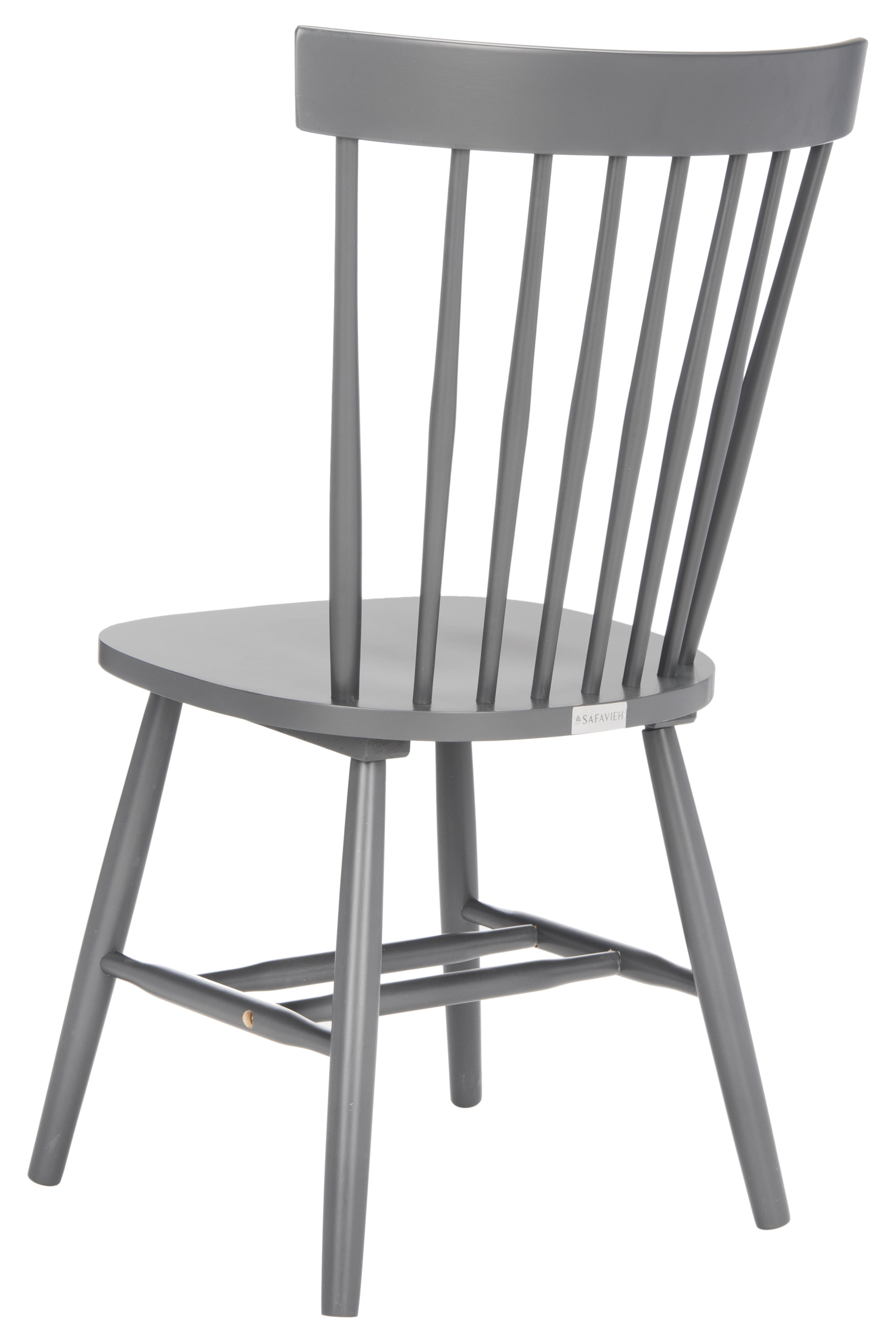 SAFAVIEH Parker Solid 17 in. H Spindle Dining Chair, Charcoal Grey, Set of 2