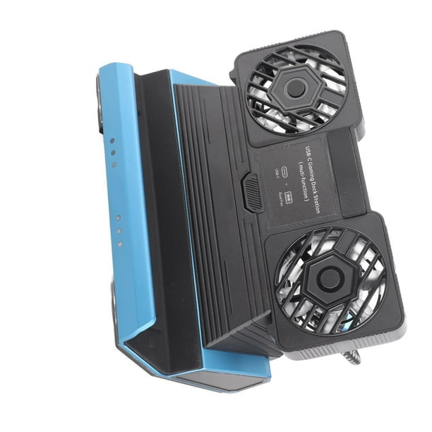 Estacia de Acoplamiento de la Consola de Juegos, USB C 4 USB 3.0 Puertos Hommes Consola Handheld Game Hub Dock 9 en 1 Con Ventilador de Enfiring Dual Para Casa