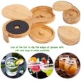 thumbnail image 2 of Bamboo Margarita Salt Rimmer Set - 3 Tier Glass Rimmer with Lid and 6 Sponges for Cocktails, Bar Salt and Sugar for House Party, Bloody Mary, Manhattan Drinks, 2 of 6