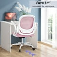 thumbnail image 7 of Home Office Chair Work Desk Chair Comfort Ergonomic Swivel Computer Chair, Breathable Mesh Desk Chair, Lumbar Support Task Chair,Adjustable Height,Pink, 7 of 7